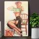 Placa Decorativa Pin-Up Croch�