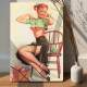 Placa Decorativa Pin-Up Croch�