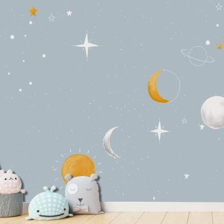 Papel de Parede para Quarto Infantil Desenho do Espao MP