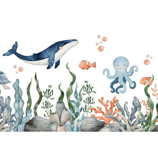 Papel de Parede para Quarto Infantil Fundo do Mar MP