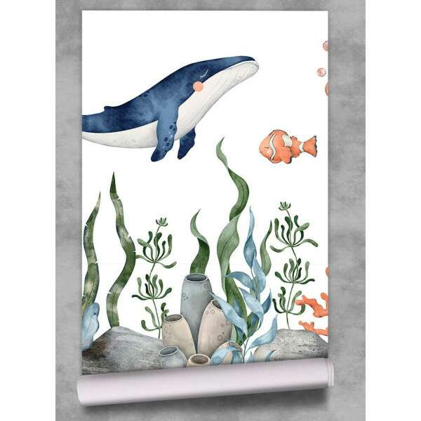 Papel de Parede para Quarto Infantil Fundo do Mar MP