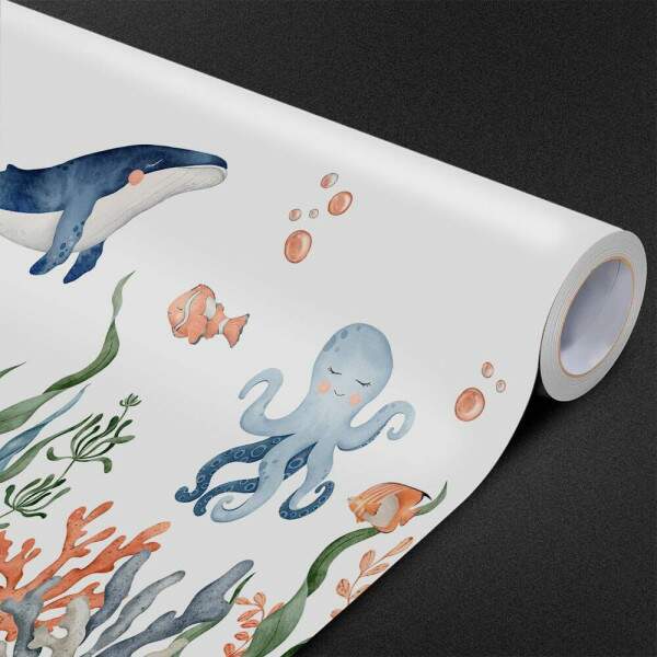 Papel de Parede para Quarto Infantil Fundo do Mar MP