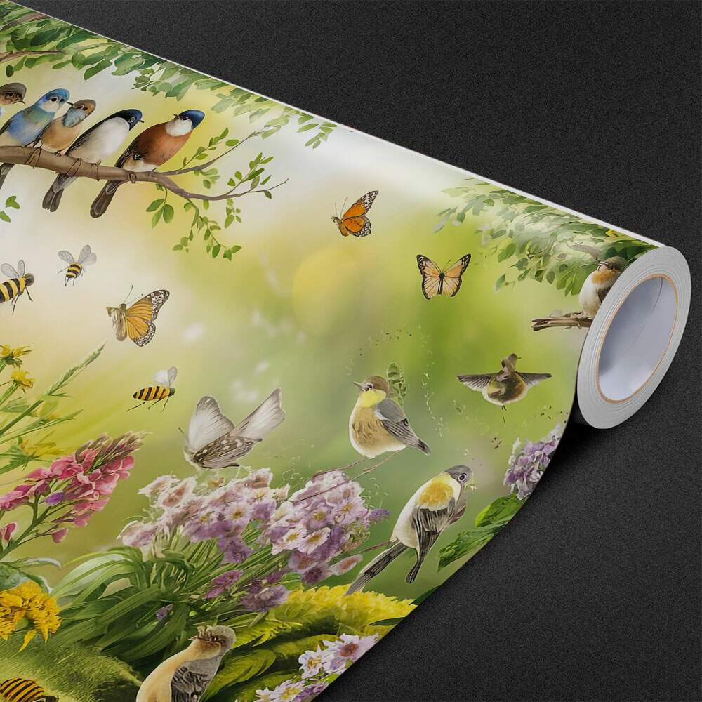 Papel de Parede para Quarto Infantil Jardim dos P�ssaros MP