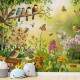 Papel de Parede para Quarto Infantil Jardim dos P�ssaros MP