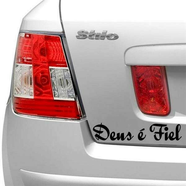 Adesivo decorativo para carro Deus  fiel