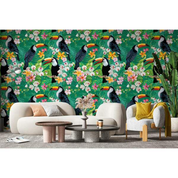 Papel de Parede Tucano Folhas Tropicais