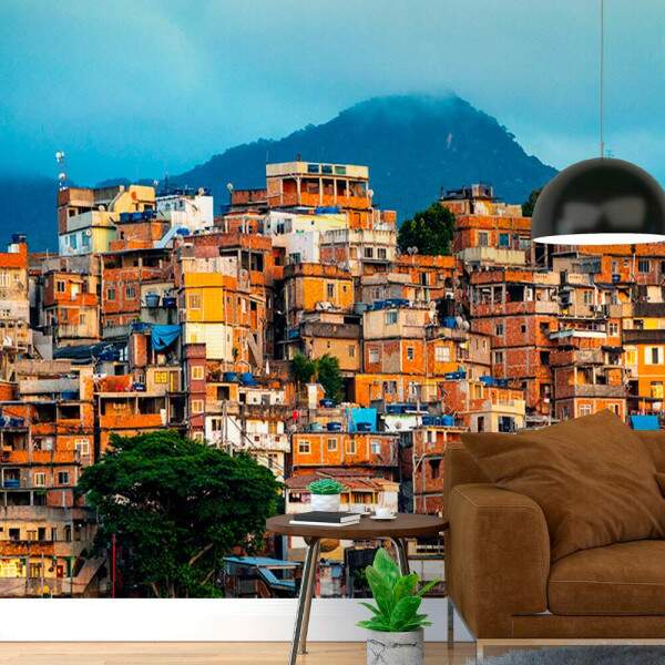 Papel de Parede Brasil Favela Casas no Morro MP