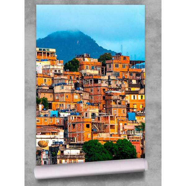Papel de Parede Brasil Favela Casas no Morro MP