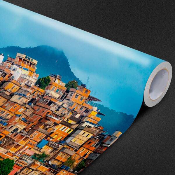 Papel de Parede Brasil Favela Casas no Morro MP