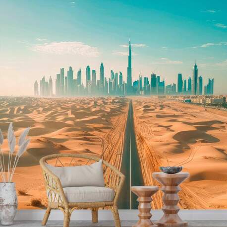 Papel De Parede Dubai Horizonte Da Cidade MP