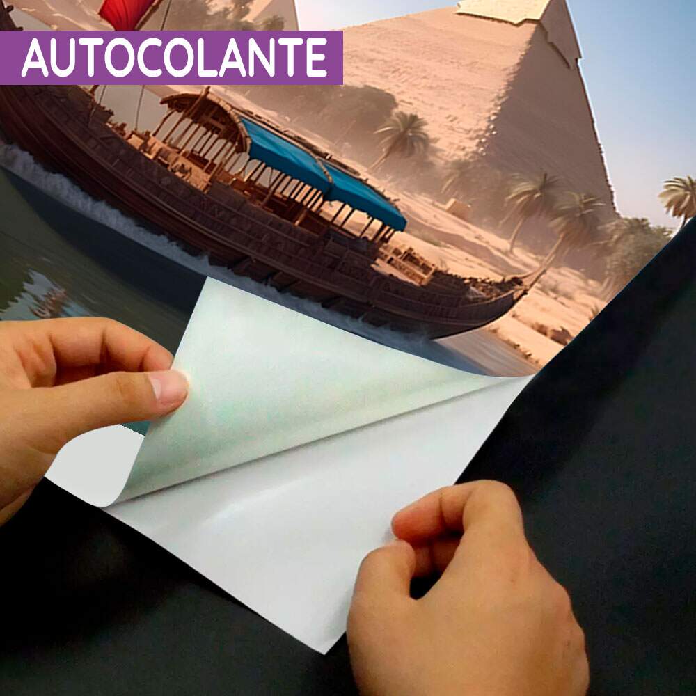 Papel De Parede Egito Barco No Lago MP