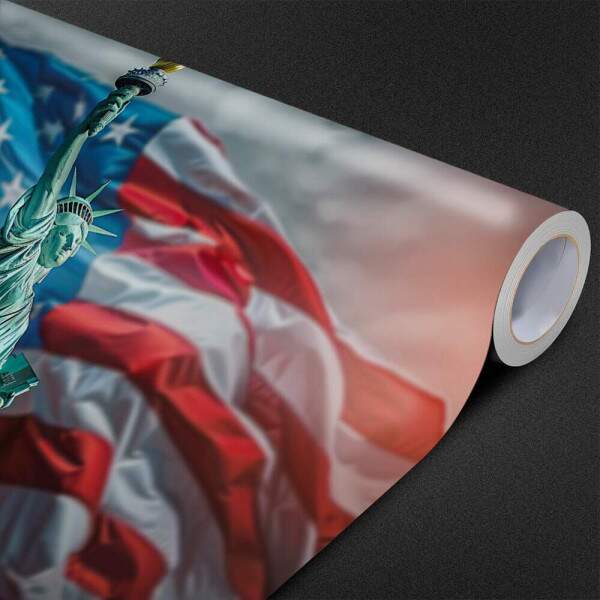 Papel De Parede Estatua Da Liberdade Bandeira Estados Unidos MP
