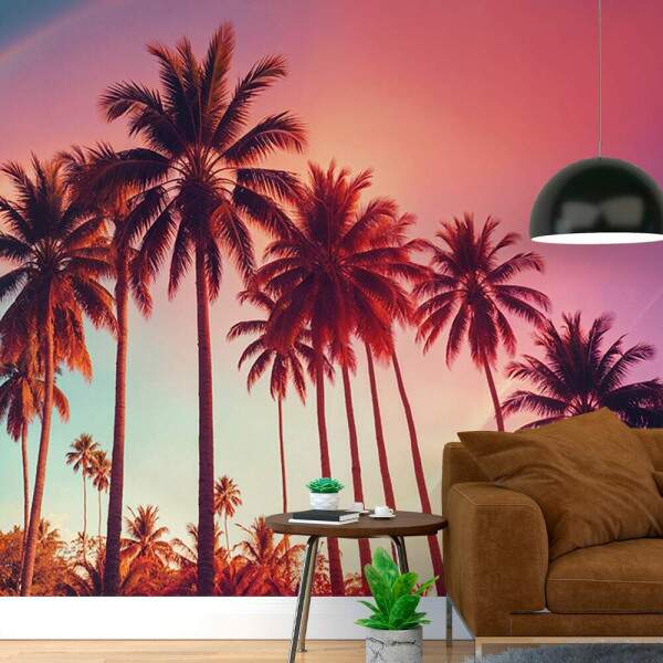 Papel De Parede Coqueiros De Miami Retr MP