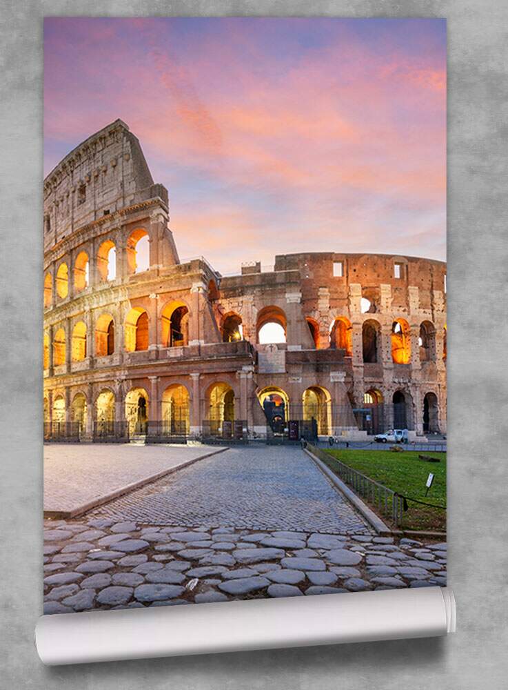 Papel De Parede Coliseu De Roma Ao Anoitecer MP