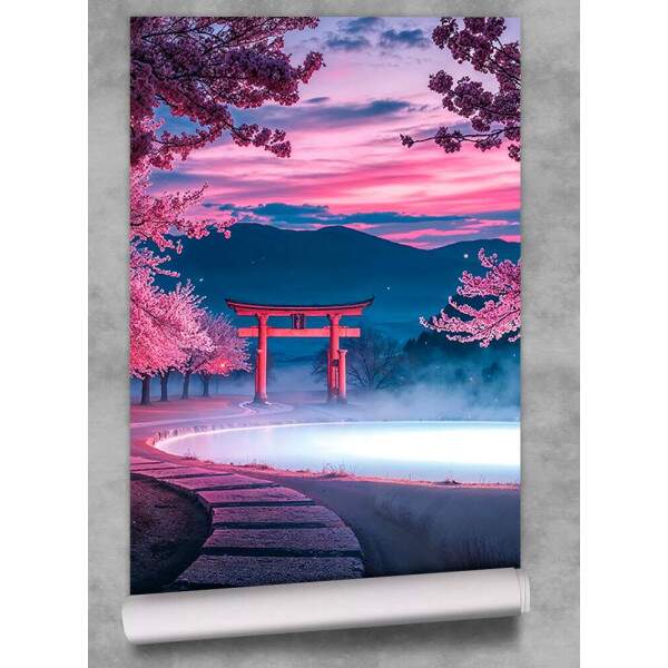 Papel De Parede Paisagem Japonesa MP