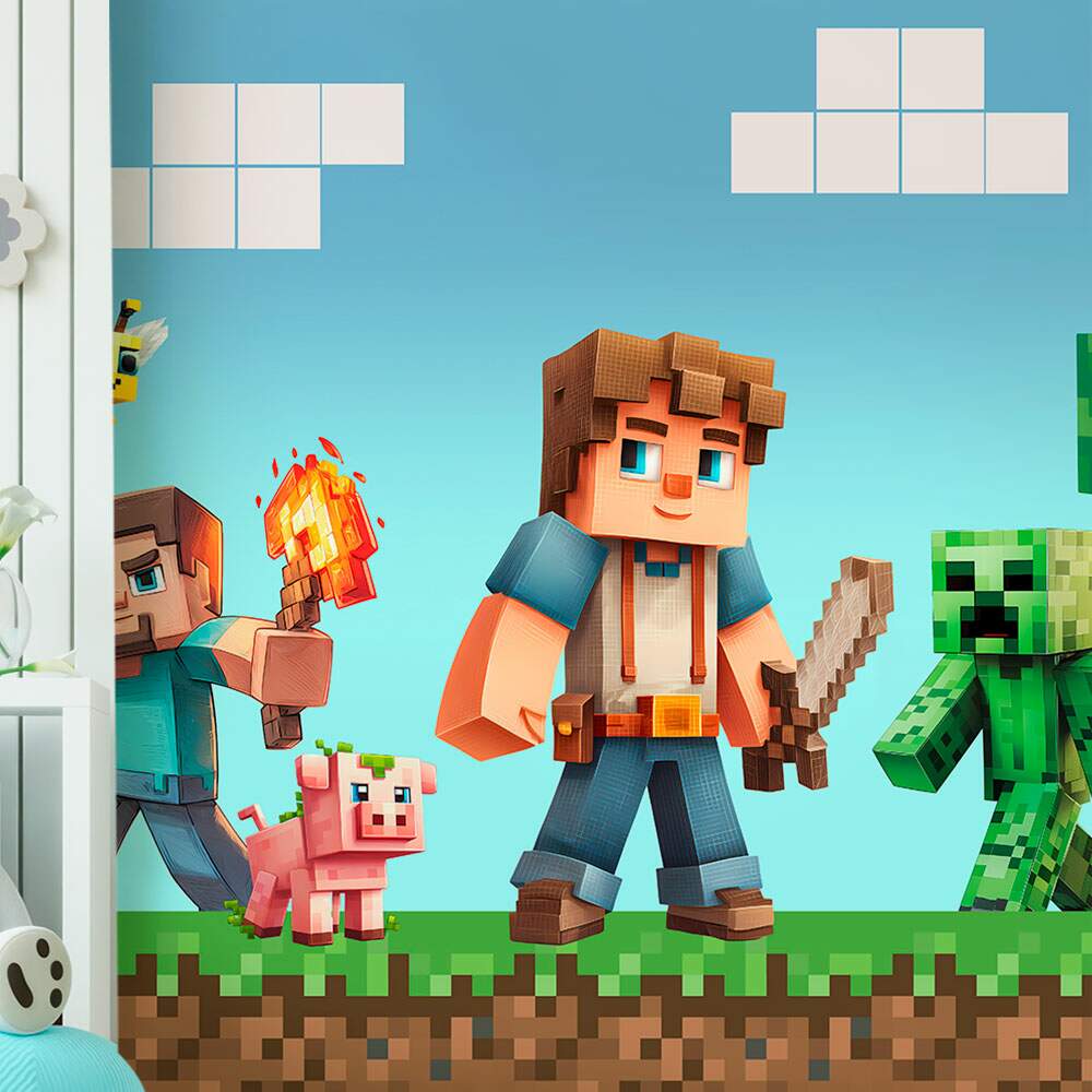 Papel De Parede Minecraft Steve Creeper MP
