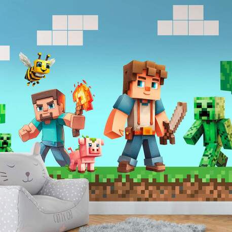 Papel De Parede Minecraft Steve Creeper MP