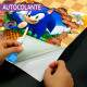 Papel De Parede 3D Sonic E Tails Bucaro Parede Xadrez MP