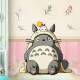 Papel De Parede 3D Totoro Boiserie Rosa Com Flores MP