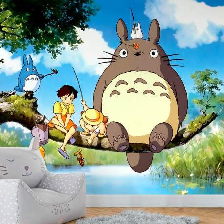 Papel De Parede 3D Totoro E Amigos MP