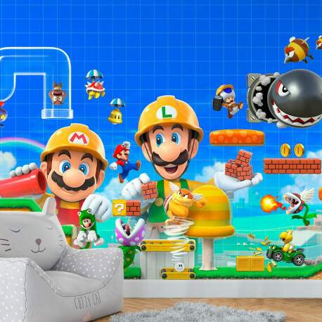 Papel De Parede Super Mario E Luigi Maker MP