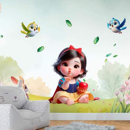 Papel De Parede Branca De Neve Princesa Cute MP