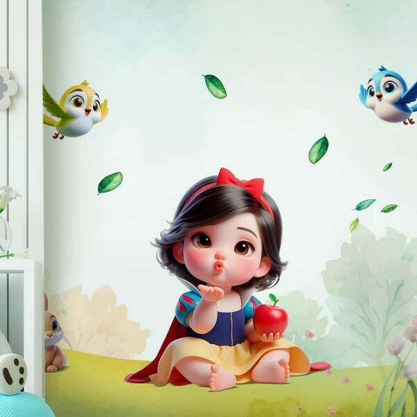 Papel De Parede Branca De Neve Princesa Cute MP