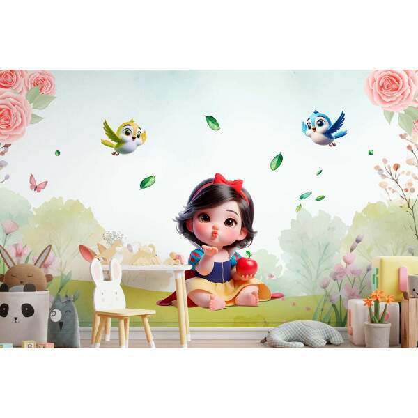 Papel De Parede Branca De Neve Princesa Cute MP