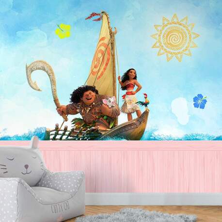 Papel De Parede Moana Em Alto Mar MP