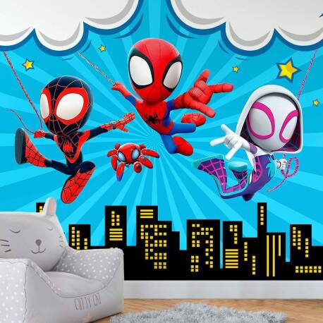 Papel De Parede Homem Aranha Spidei E Seus Amigos MP