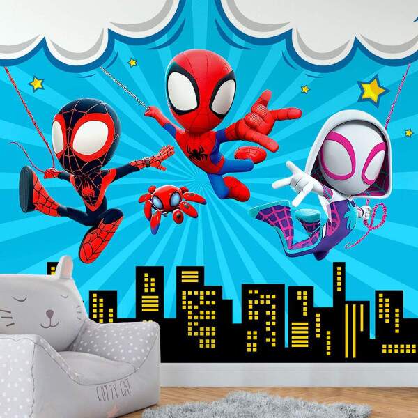 Papel De Parede Homem Aranha Spidei E Seus Amigos MP