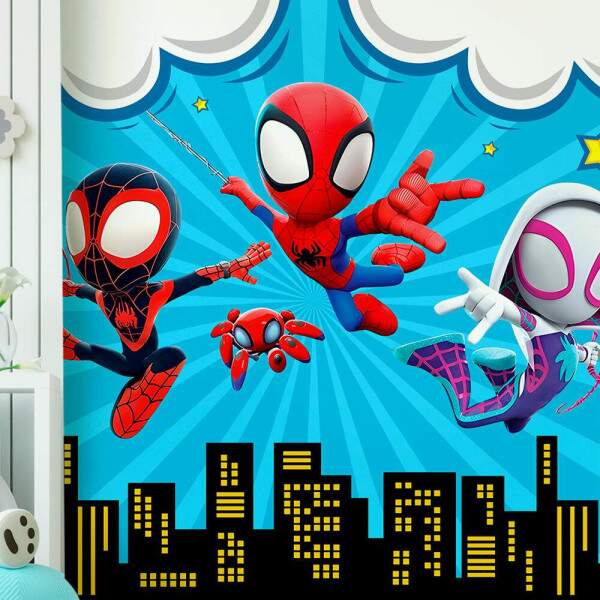 Papel De Parede Homem Aranha Spidei E Seus Amigos MP