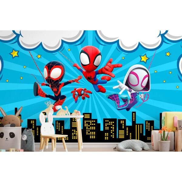 Papel De Parede Homem Aranha Spidei E Seus Amigos MP