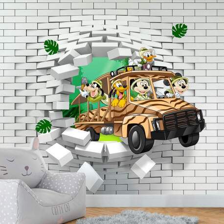Papel De Parede Infantil Turma Do Mickey Safari MP
