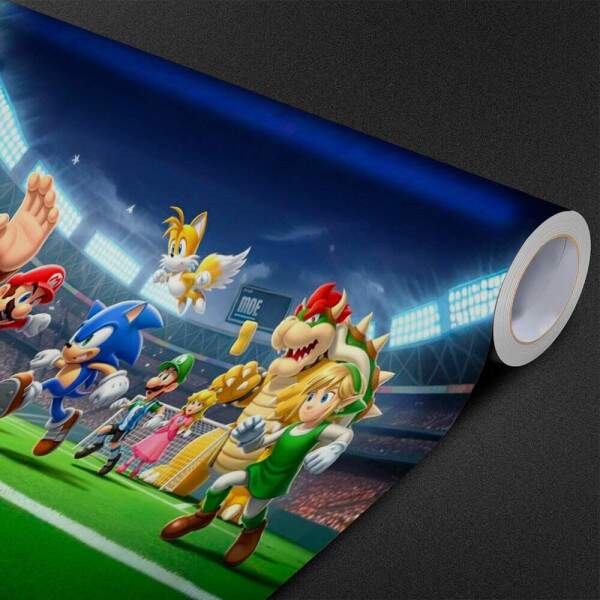 Papel De Parede Turma Do Mario E Sonnic Jogando Futebol MP