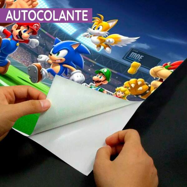 Papel De Parede Turma Do Mario E Sonnic Jogando Futebol MP