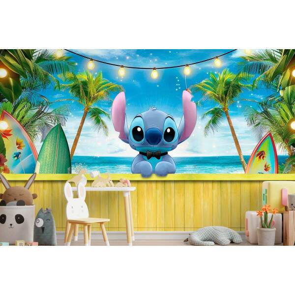 Papel De Parede Stitch Na Praia MP