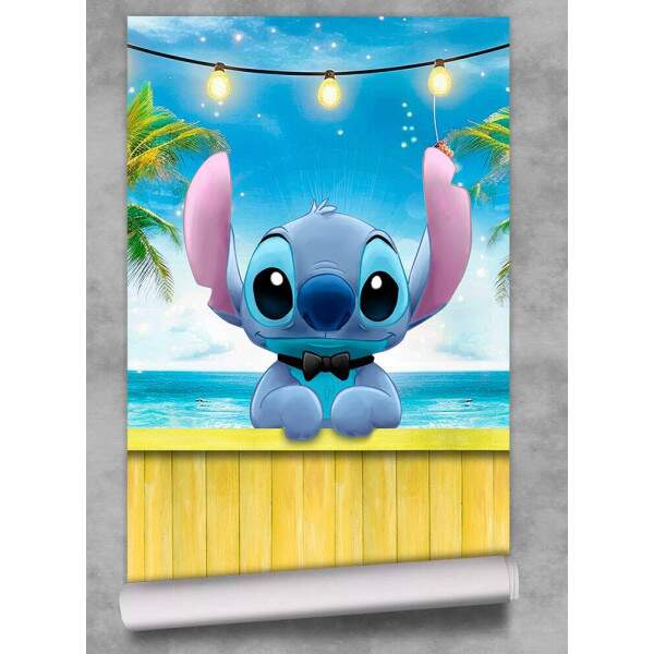 Papel De Parede Stitch Na Praia MP