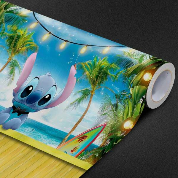 Papel De Parede Stitch Na Praia MP