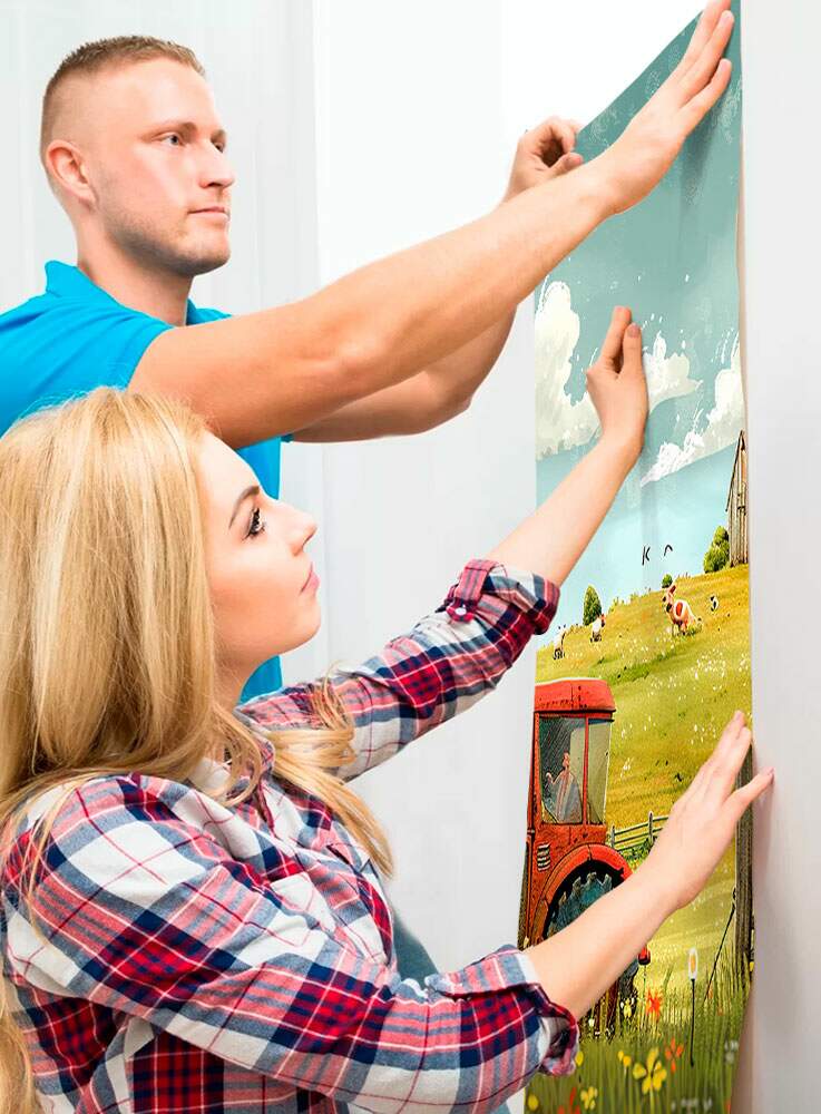 Papel de Parede Trator Fazendinha no Campo MP