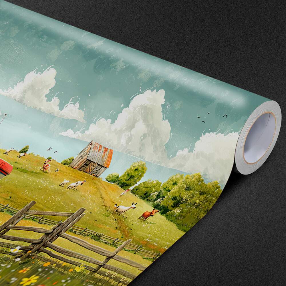 Papel de Parede Trator Fazendinha no Campo MP