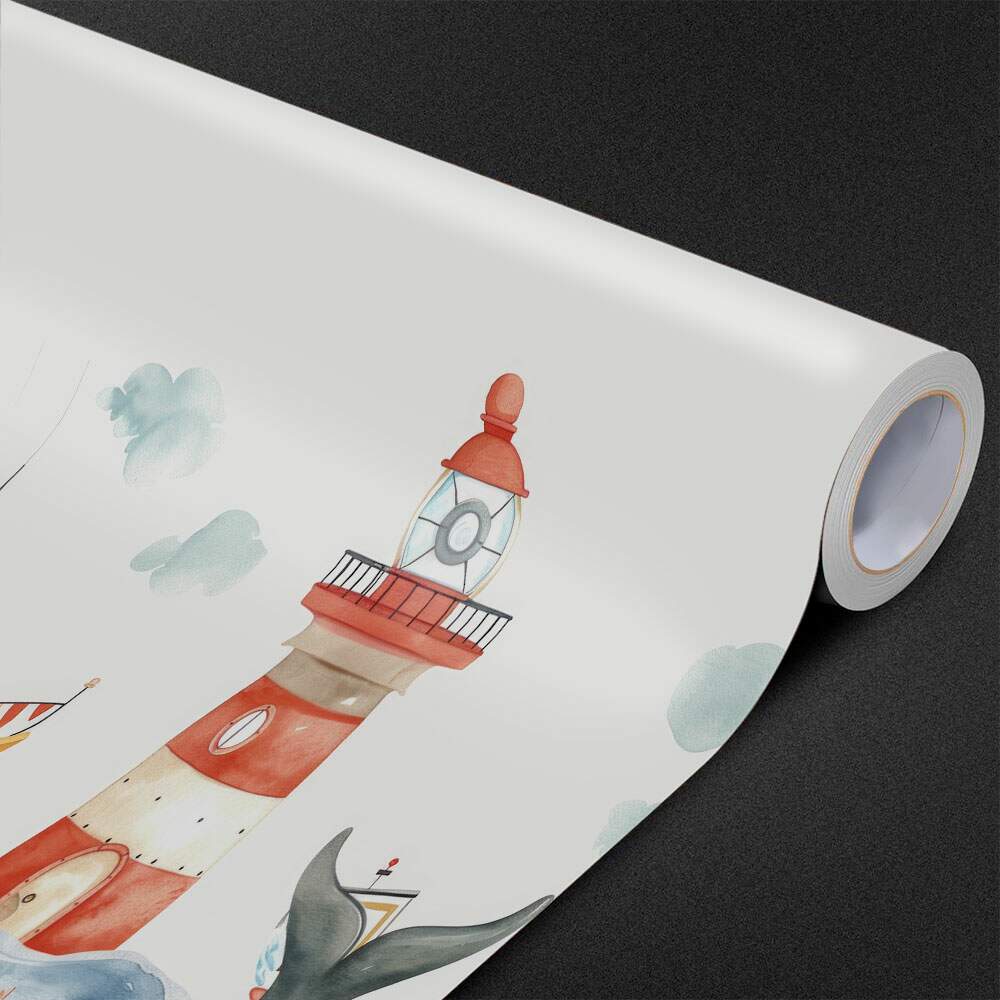 Papel De Parede Barco Marinheiro Aquarela MP