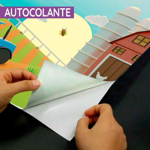 Papel De Parede Fazendinha Trator Azul Animado MP