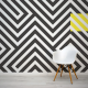 Papel de Parede Geom�trico Preto e Branco MP
