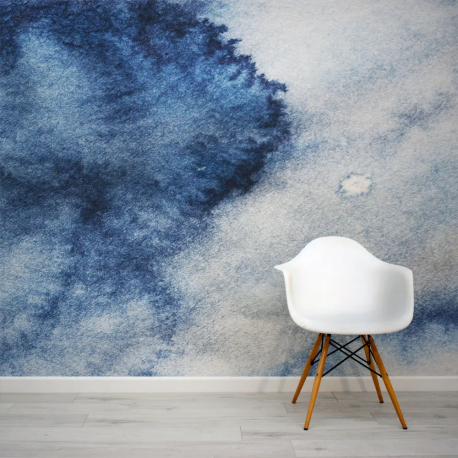 Papel de Parede Aquarela Azul