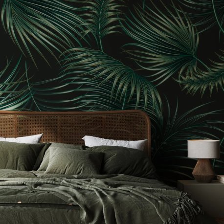 Papel de Parede Folhagem Tropical Verde MP