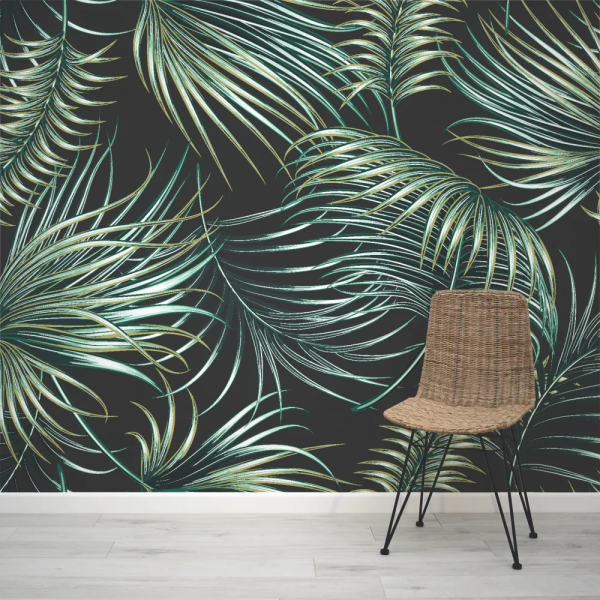 Papel de Parede Folhagem Tropical Verde MP