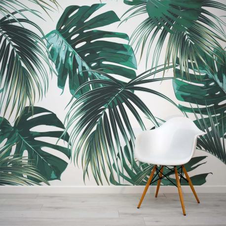 Papel de Parede Copacabana Folhagens Tropicais MP