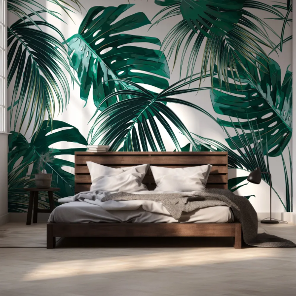 Papel de Parede Copacabana Folhagens Tropicais MP