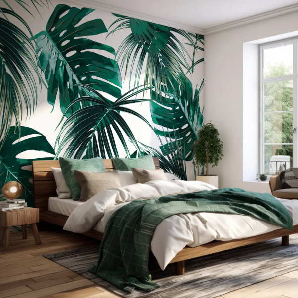 Papel de Parede Copacabana Folhagens Tropicais MP
